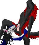  balls black black_fur black_hair blue blue_fur breasts duo eyes_closed female fur grin hair invalid_tag long_hair male nude open_mouth pinilo plain_background purple_eyes red red_fur red_hair sergal straight tanelorn teeth tongue tongue_out white_background 