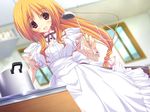  apron game_cg hoshizora_e_kakaru_hashi long_hair orange_eyes orange_hair toudou_tsumugi tsurusaki_takahiro 