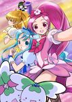  bad_id bad_pixiv_id blonde_hair blue_eyes blue_hair bow choker chypre_(heartcatch_precure!) clenched_hand coffret_(heartcatch_precure!) cure_blossom cure_marine cure_moonlight cure_sunshine dark_precure earrings green_hair grin hanasaki_tsubomi heartcatch_precure! jewelry kurumi_erika long_hair looking_at_viewer magical_girl multiple_girls myoudouin_itsuki ooshima_tomo open_mouth orange_choker pink_bow pink_choker pink_eyes pink_hair ponytail potpourri_(heartcatch_precure!) precure purple_hair short_hair smile tsukikage_yuri wrist_cuffs yellow_eyes 