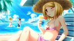  07th_expansion beach bikini blonde_hair kanon_(umineko) lambdadelta no_naku_koro_ni_(series) swimsuit umineko_no_naku_koro_ni ushiromiya_jessica 