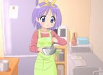  blue_eyes blush chunpai hiiragi_tsukasa lucky_star purple_hair short_hair smile solo 