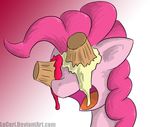  cupcake equine female friendship_is_magic gradient hair horse loceri mammal my_little_pony pink_hair pinkie_pie_(mlp) plain_background pony solo 
