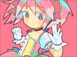  bow choker frills gloves hair_bow kaname_madoka magical_girl mahou_shoujo_madoka_magica mousou_youjo pink_hair short_twintails smile solo twintails 