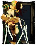  beret blonde_hair boots drill_hair gun hair_ornament hat magical_girl magical_musket mahou_shoujo_madoka_magica mousou_youjo picture_frame rifle skirt smile solo thighhighs tomoe_mami twin_drills twintails weapon 
