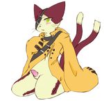  blazblue blush cat cat_ears eye_patch eyewear feline green_eyes jubei male mammal momo multiple_tails penis whiskers 