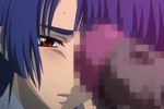  animated animated_gif blue_hair censored fellatio licking lowres makai_kishi_ingrid oral penis rape red_eyes yatsu_murasaki 