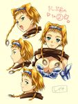  armor blonde_hair blue_eyes braid iyou leina queen's_blade short_hair_with_long_locks side_braid twin_braids yukkyun 