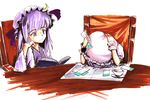  artist_request bangs book hat multiple_girls patchouli_knowledge remilia_scarlet touhou 