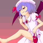  artist_request hat pink_hat remilia_scarlet ribbon solo touhou wings 