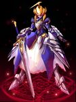  artoria_pendragon_(all) fairlion fate/stay_night fate_(series) hexagram lin+ magic_circle mecha_musume no_humans saber solo super_robot_wars super_robot_wars_original_generation sword weapon 