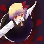  bad_id bad_pixiv_id blonde_hair hair_ribbon nightbug outstretched_arms red_eyes ribbon rumia short_hair slit_pupils solo spread_arms touhou 