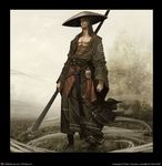  copyright_request hat male_focus rice_hat skan_srisuwan solo weapon 