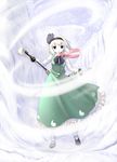  bad_id bad_pixiv_id black_hairband blue_eyes hairband hirasawa_akito hitodama konpaku_youmu konpaku_youmu_(ghost) scarf sheath silver_hair snow solo sword touhou unsheathing weapon 