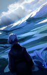  bad_pixiv_id blue cloud copyright_request dragon enami_katsumi fantasy ocean scenery solo 
