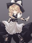  blonde_hair card gloves hat holding holding_card kirisame_marisa solo touhou touya_(the-moon) witch_hat yellow_eyes 