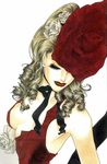  breasts cleavage doll flower gothic gothic_lolita highres loli_goth lolita_fashion mihara mitsukazu rose roses 
