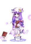  aquamarine hat patchouli_knowledge purple_eyes purple_hair solo stuffed_animal stuffed_toy teddy_bear touhou 