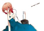  bad_id bad_pixiv_id dress green_eyes headphones hrd original red_hair short_hair solo 