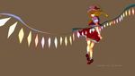  bad_id bad_pixiv_id blonde_hair flandre_scarlet hat one_side_up red_eyes short_hair solo touhou wings yukizen 