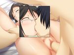  1boy 1girl black_hair censored game_cg glasses koi_to_mizugi_to_taiyo_to nude penis pov pussy schoolgirl sex short_hair vaginal 