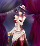 ao_no_exorcist breasts genderswap hat highres long_hair mephisto_pheles pointy_ears thighhighs 