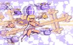  animated animated_gif bikini_bible_chan blonde_hair boots bouncing_breasts breasts bunny cat cross dog fantasy_zone halo hat large_breasts long_hair opa-opa original paul_robertson pig pixel_art slime wings 