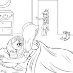  2012 apple_bloom apple_bloom_(mlp) applejack applejack_(mlp) balddumborat bestiality black_and_white blush caught child clothing equine eye_contact female feral friendship_is_magic group horn horse human humanized interspecies lesbian line_art mammal monochrome my_little_pony nervous open_mouth pony rarity rarity_(mlp) shocked shoes suggestive sweat sweetie_belle sweetie_belle_(mlp) text unicorn walk-in young 