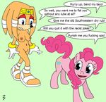  3pac crossover friendship_is_magic my_little_pony pinkie_pie sonic_team tikal_the_echidna 