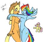  applejack fluttershy friendship_is_magic my_little_pony rainbow_dash sailor_anna 