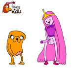  adventure_time animated hanekugkam jake_the_dog princess_bubblegum 