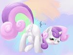  a6p anus bent_over blush cub equine female feral friendship_is_magic green_eyes hair horn mammal my_little_pony purple_eyes purple_hair pussy solo sweetie_belle sweetie_belle_(mlp) two_tone_hair unicorn wet_pussy young 