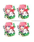  angry animal_ears armcho blue_eyes expressions happy horns mirror pink_hair sheep_(trickster) sheep_ears smile trickster 