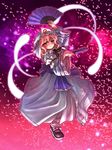  cherry_blossoms closed_fan dual_wielding fan folding_fan holding saigyouji_yuyuko sankuma solo touhou 