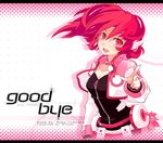  armcho dj_max dj_max_portable headphones red_eyes red_hair solo upper_body 