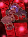  blue_hair hat remilia_scarlet sankuma solo touhou wings 