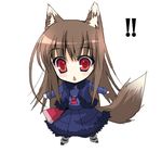  animal_ears animated animated_gif brown_hair chibi chimaro fang heart holo long_hair lowres red_eyes solo spice_and_wolf tail tail_wagging wolf_ears 