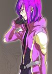  androgynous bad_id bad_pixiv_id gundam gundam_00 himuka_roko male_focus otoko_no_ko purple_hair solo tieria_erde yellow_eyes 