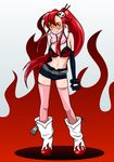  bad_id bad_pixiv_id bikini_top boots hntk long_hair midriff ponytail red_hair scarf shooting_glasses short_shorts shorts solo sunglasses tengen_toppa_gurren_lagann thighhighs yoko_littner 