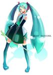  bad_id bad_pixiv_id blue_eyes blue_hair hatsune_miku long_hair madam_s necktie solo spring_onion thighhighs twintails very_long_hair vocaloid 