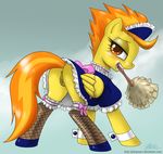  anus butt dress edit equine female feral friendship_is_magic hair john_joseco legwear looking_at_viewer maid maid_uniform mammal multi-colored_hair my_little_pony pegasus presenting presenting_hindquarters pussy solo spitfire spitfire_(mlp) stockings wings wonderbolts_(mlp) 