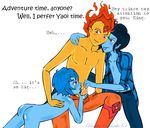  adventure_time finn_the_human flame_princess marshall_lee rule_63 