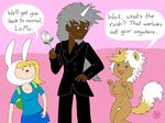  adventure_time cake_the_cat coldfusion fionna_the_human_girl lord_monochromicorn 