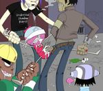  2d benson crossover fantasydemon gorillaz murdoc_niccals noodle regular_show russel_hobbs 