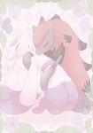  canine embrace female fox kajiura kneeling lesbian licking mammal mienshao nintendo pok&#233;mon pokemon tongue video_games zoroark 