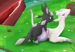  cum eeveelution female feral glaceon goldeen male mienshao nintendo outside penis pok&#233;mon pokemon pussy sex straight tongue tongue_out video_games water yanma 