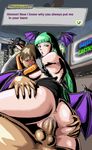  brown_hair clothed_female_nude_male darkstalkers demon_girl english green_hair highres marvel_vs._capcom marvel_vs._capcom_3 marvel_vs_capcom morrigan_aensland mosbles sex succubus text uncensored vaginal 