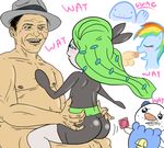  frank_sinatra friendship_is_magic meloetta my_little_pony oshawott pokemon quagsire quagsire_(artist) rainbow_dash 