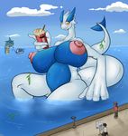  avian big_breasts blush breasts chubby female gyarados legendary_pok&#233;mon lugia macro marine me_gusta meme milkshake nintendo nipples nude pok&#233;mon pok&#233;morph pokemon seaweed video_games whiscash wyntersun yaita yellow_eyes 