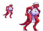  apron big_breasts breasts casetermk cleavage clothed clothing digimon female guilmon mie_matsuki milf mother parent rule_63 scalie skimpy solo wide_hips 