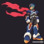  armor artist_request helmet male_focus robot rockman rockman_x rockman_x_command_mission scarf solo watermark x_(rockman) 